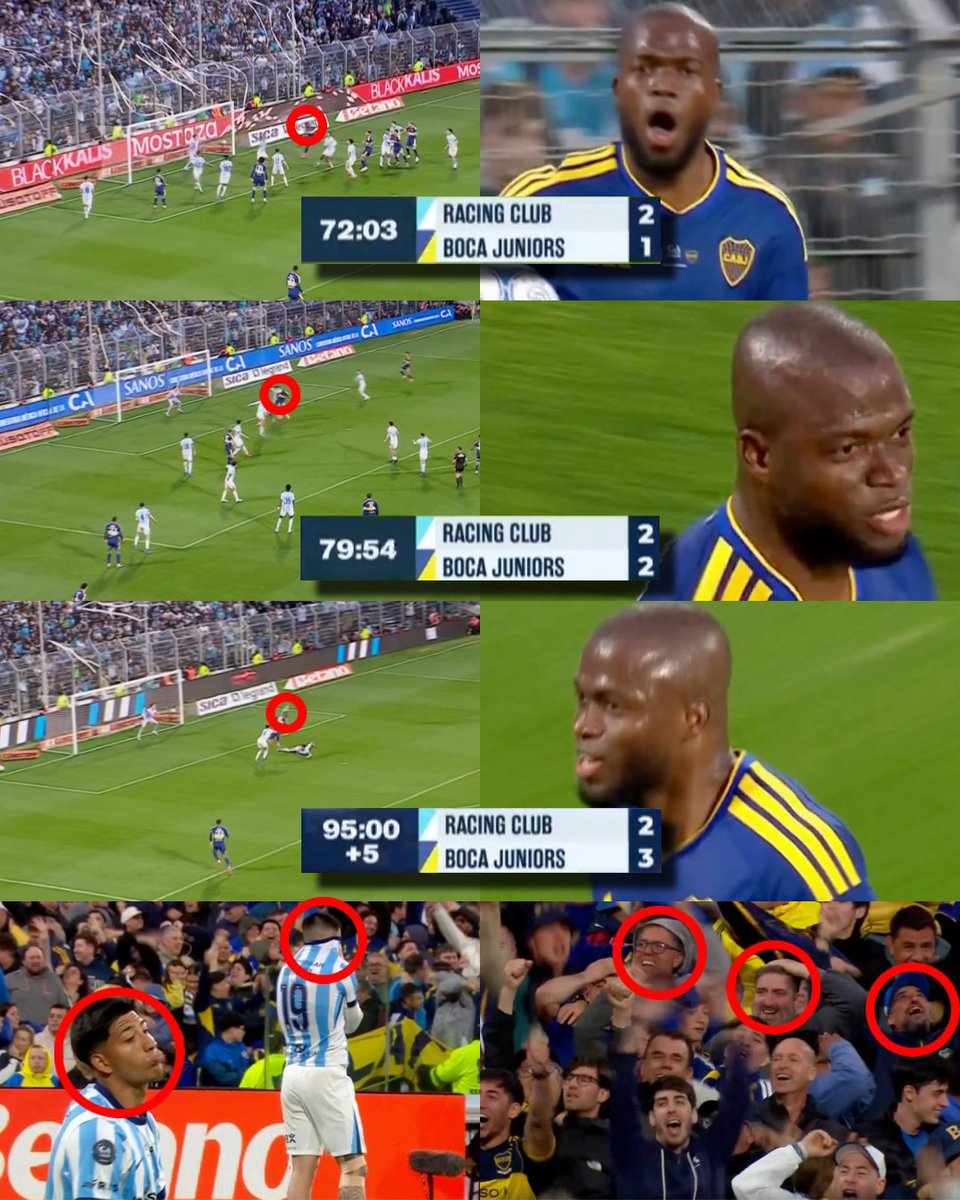 InvictosSomos's tweet photo. ¡¡ESTO FUE HISTORIA PURA!! Y cuando parecía que Boca Juniors quedaba fuera de la Copa Argentina ante Racing, Enner Valencia vino desde el banquillo para firmar un HAT-TRICK DE CABEZA y liderar una REMONTADA LEGENDARIA. 

Sí, el máximo goleador histórico de la Selección de Ecuador convirtió 3 goles de cabeza en un lapso de ¡¡23 MINUTOS!! y, gracias a eso, El Xeneize se clasificó a las semifinales del torneo copero. 

Solo hizo 3 remates al arco mientras estuvo en la cancha. Y sí, los 3 los mandó a guardar. Las reacciones de los jugadores de Racing y los festejos de los aficionados de Boca lo dicen absolutamente todo. 

Con casi 37 años de edad, el delantero ecuatoriano protagonizó uno de los mejores momentos de su carrera profesional. 

LEYENDA TOTAL DEL FÚTBOL SUDAMERICANO.