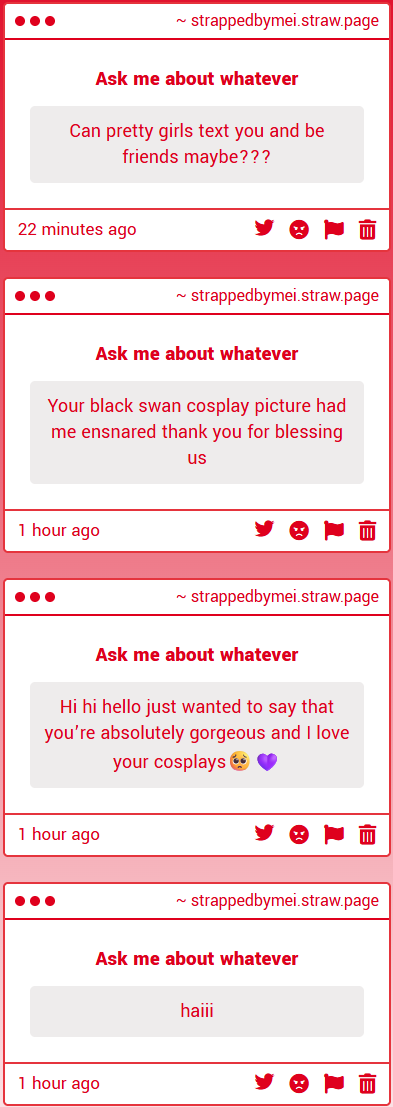 strappedbymei's tweet photo. 1: I only have dms open to oomfs but yeah definitely

2: thanks, i'm wondering though which one

3:💙

4. Heyy https://t.co/QEplhq8Awc