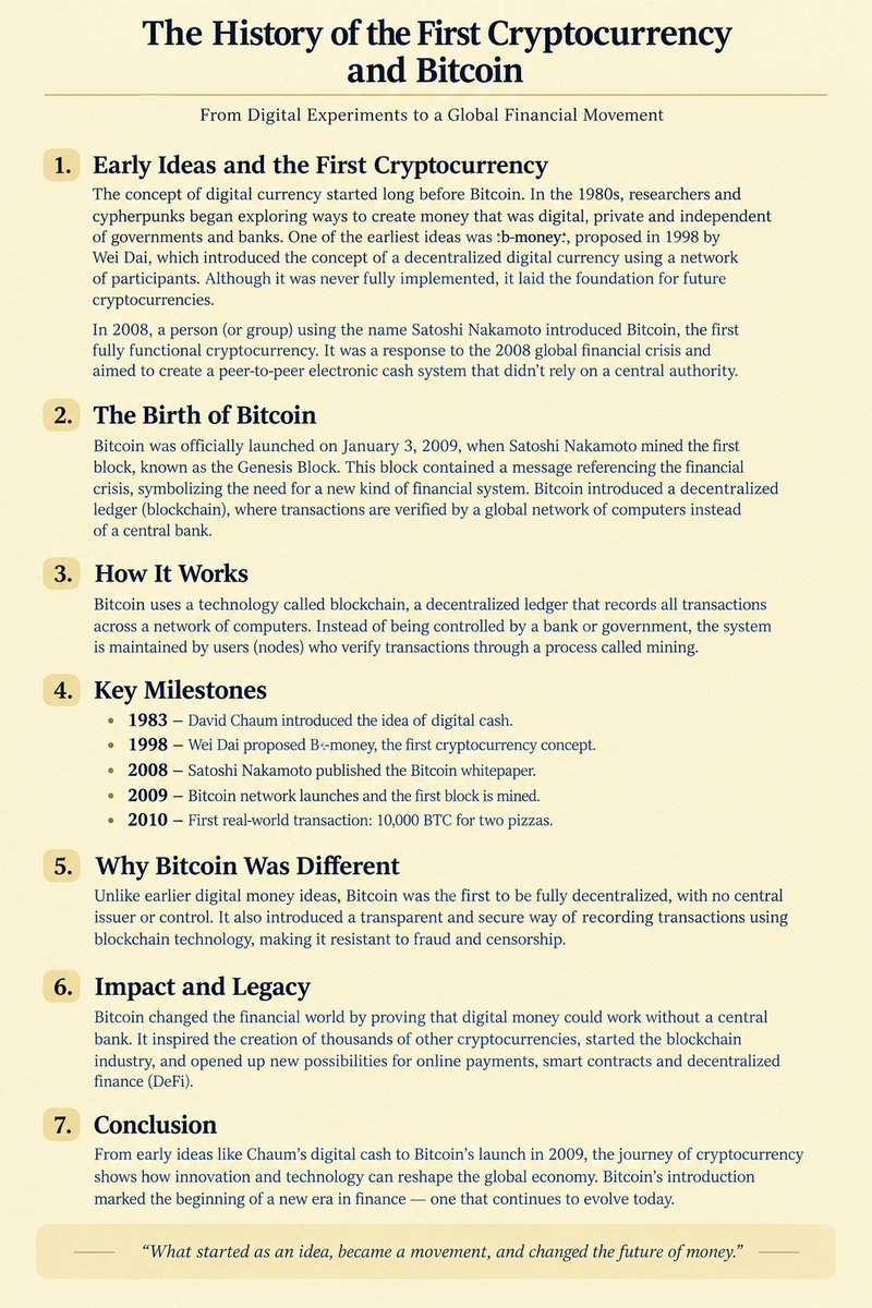 alyahh_27's tweet photo. Class 3, assignment 2✅
Research on :
1. The history of the first crypto currency 
2.  ledger 
https://t.co/KJL8jxyFgP wallet
4. Cold wallet

Done ✅ 
#CryptoWithShola https://t.co/0v9dc7Fc6V
