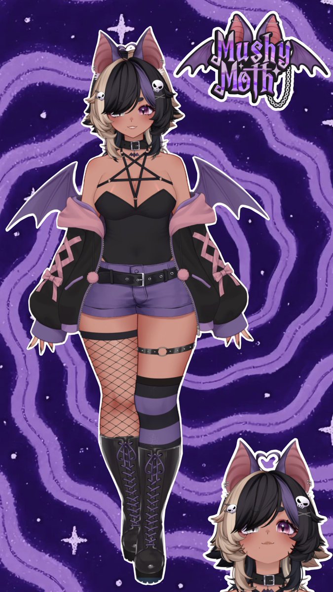 MushyMoth__'s tweet photo. @Eng_1108 Hellooooo, I love the little vampire 🦇💜 https://t.co/BIf4wramHJ