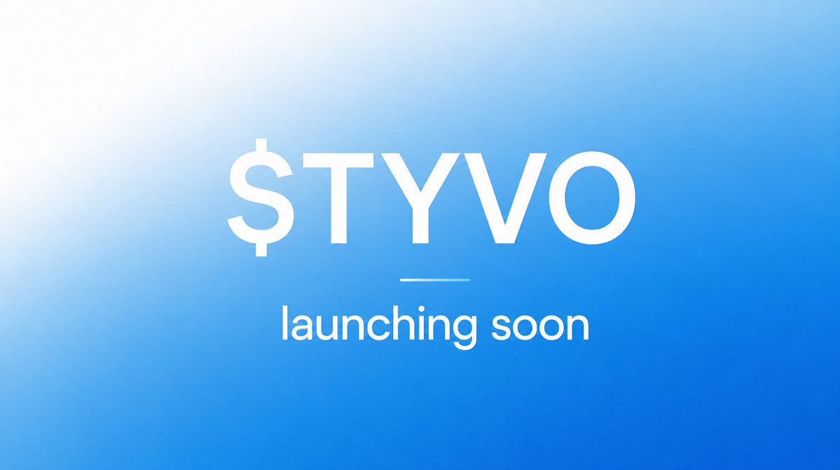 TyvoPay's tweet photo. $TYVO is launching on @ponsdotfamily this week. 

The only official contract address will be posted from this account. Anything else is fake. https://t.co/RhVz7IbqCC