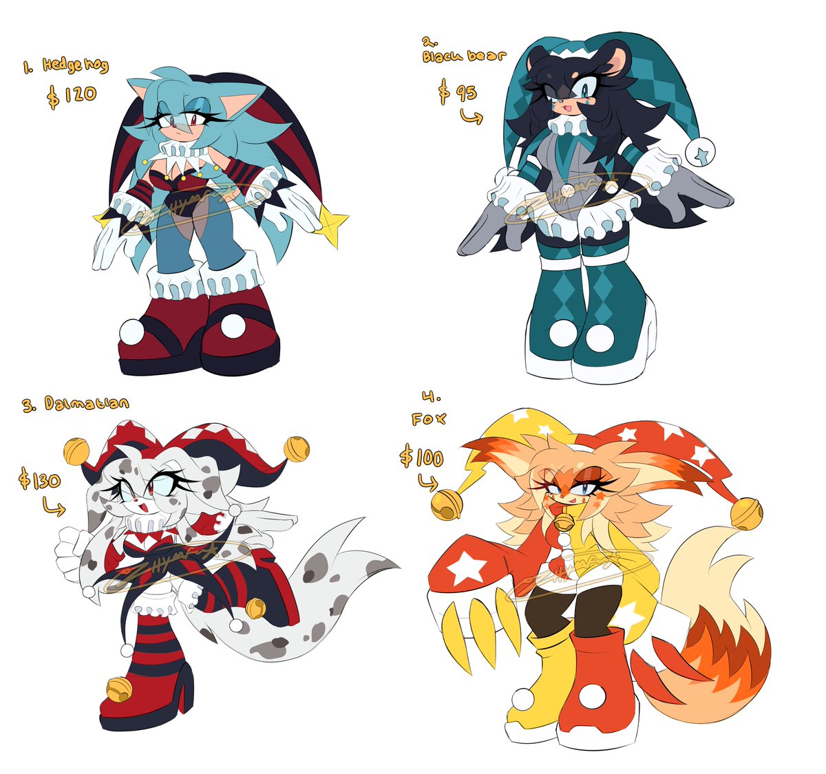 zhymfu's tweet photo. Jester Gals 💫 Adopts!
P@ypal / Kofi Only 📌
link to my shop! : https://t.co/XSI6DexkQh
(no holds atm!)
DM to claim or get em straight from Kofi!💖

RT Appreciated!!
#sonicthehedgehog #sonic #adoptable #sonicadoptables #oc https://t.co/ZEeIqUp84x