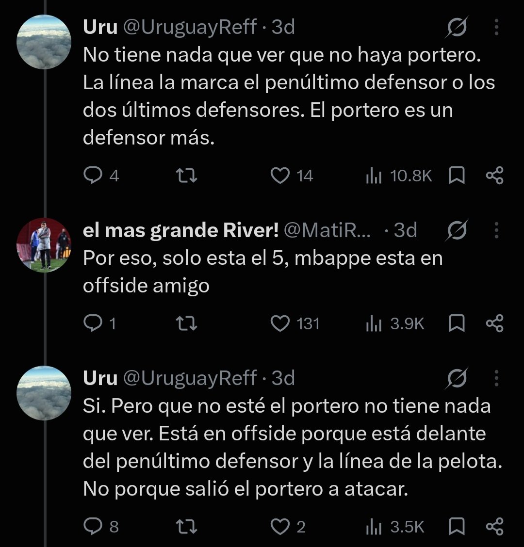 maniaticsz's tweet photo. @UruguayReff @salvadorberch No conoces las reglas del offside, tremenda domada gordo, yo no te voy a insultar ni tratar mal porque dada la tendencia suicida en esa aldea no quiero ser responsable de tus actos. https://t.co/exTfZ8T6ED