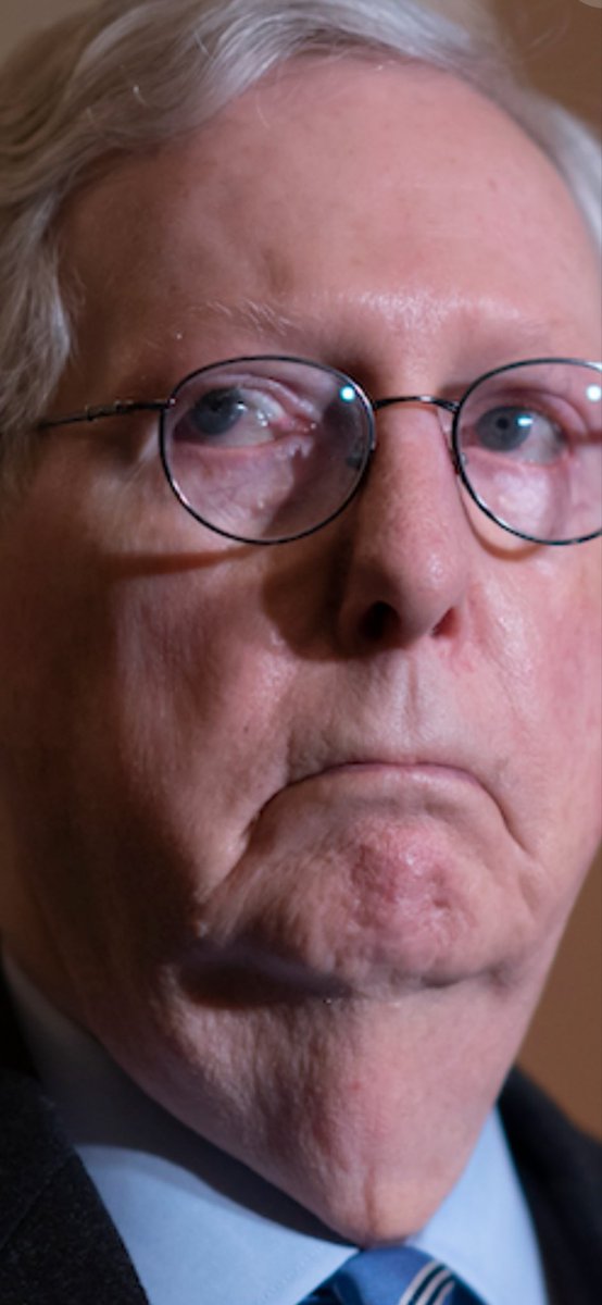 JohnSte69481381's tweet photo. I make fun of Mitch
BUT
It’s pretty sick that the republican party brings him in for votes even though he’s incapacitated. 
Can’t speak or walk
He’s probably being spoon fed apple sauce and yet people think he’s fit to do his job. 
Y’all are fucked up https://t.co/9g3D663i1i