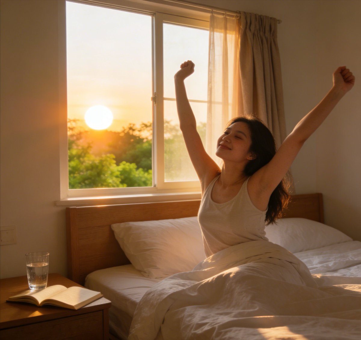 Janessaus0a's tweet photo. Ajusta tu horario: duerme 7h, levántate antes para empezar el día con energía. Tu cuerpo te lo agradecerá!， https://t.co/aMQgxp3Jta