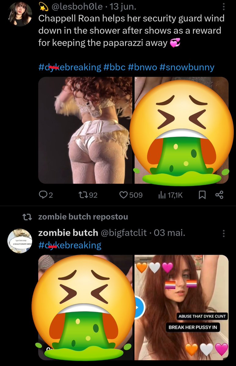 finestcupcakee's tweet photo. and this is how people talk about openly lesbians so yeah i do struggle to understand how calling themselves lesbians when they know they are bi and specially proudly saying they are "lesbians that like to fuck men" will save them from bigoted people https://t.co/xVzn0a7iwh