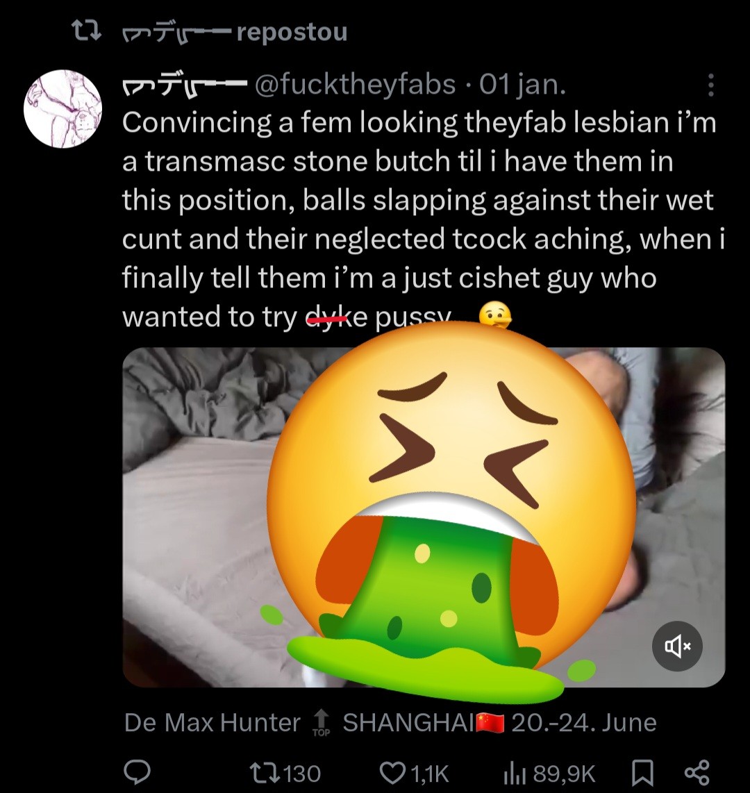 finestcupcakee's tweet photo. and this is how people talk about openly lesbians so yeah i do struggle to understand how calling themselves lesbians when they know they are bi and specially proudly saying they are "lesbians that like to fuck men" will save them from bigoted people https://t.co/xVzn0a7iwh