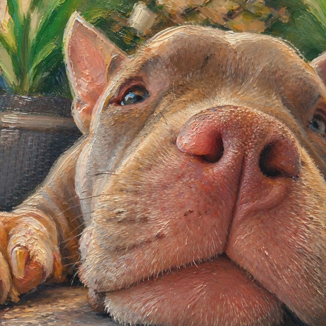 ChaseDubactd's tweet photo. Oil portrait of a dog. https://t.co/0YwmLliuC7