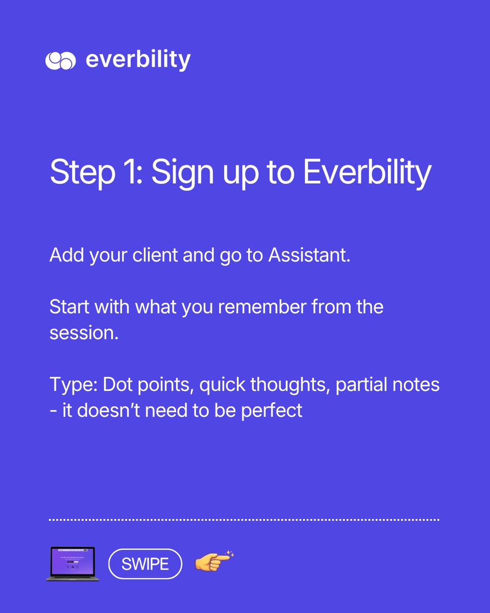 everbility's tweet photo. Got a backlog of notes sitting there that is due ... yesterday?

Swipe to see how therapists are catching up faster with AI https://t.co/YGhf1eBr0D