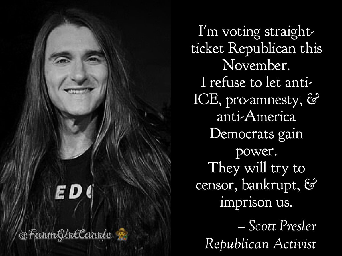 FarmGirlCarrie's tweet photo. I’m with @ScottPresler 💯 
Let me know if you are as well. https://t.co/VaYA3HByNh