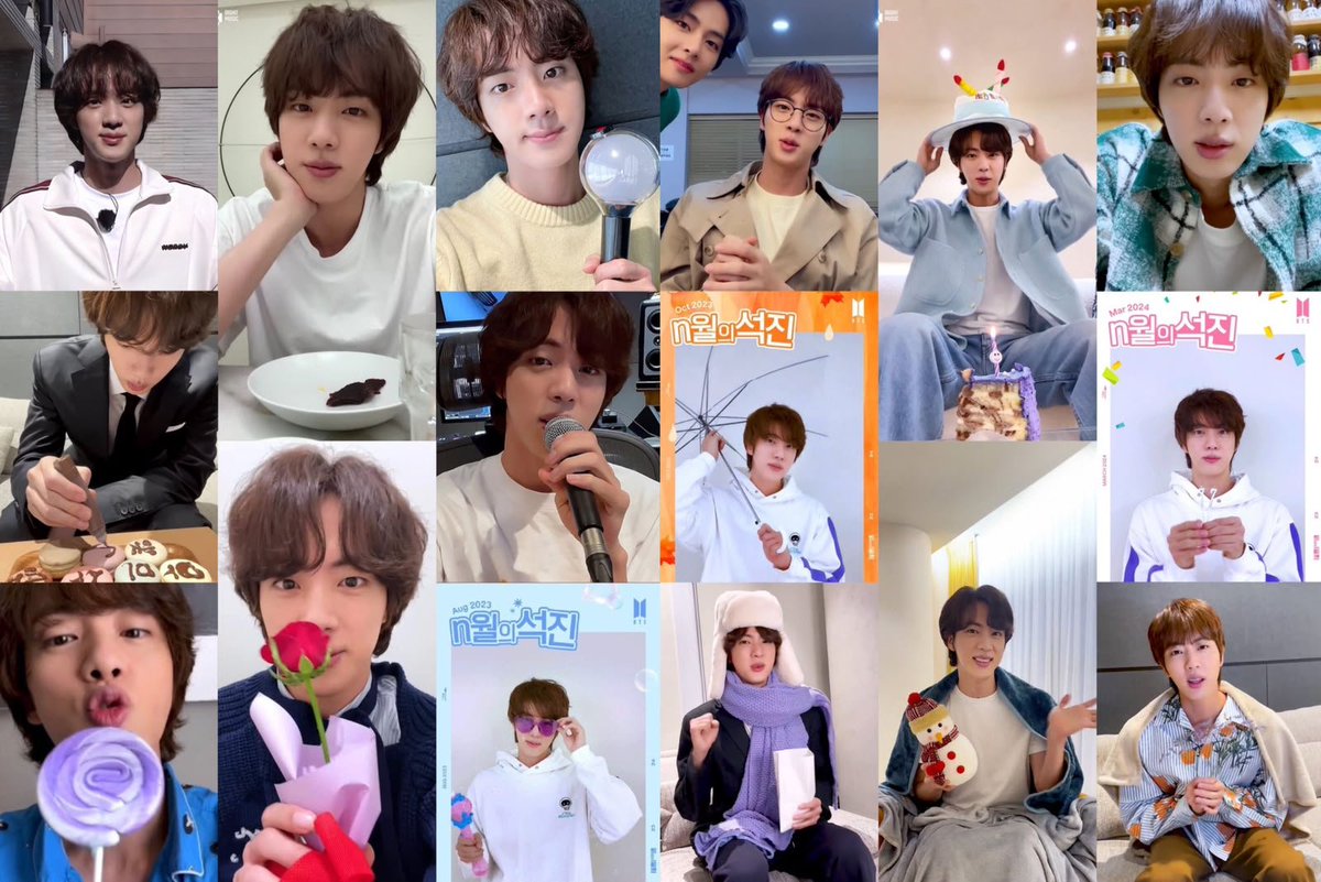 JinCassette's tweet photo. Even during his military service, Jin left monthly videos filled with encouragement and comfort for ARMY. Thank you, Jin, for giving us hope and love, even from afar.

We love you Jin! 💕💕

#BTSJIN #JIN #진 #방탄소년단진 https://t.co/7LcgKbpf35