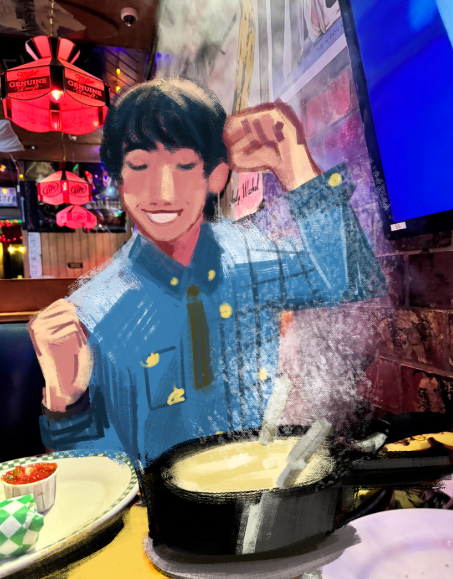yuquitaz's tweet photo. when the fondue comes out sizzlin https://t.co/6mnzmiikim