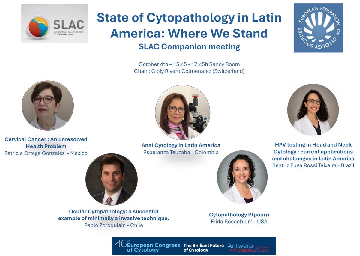 milyabadli's tweet photo. La Sociedad Latinoamericana de Citopatologia SLAC estará presente en el Congreso de la Federación Europea de Sociedades Citología Un súper equipo listo para compartir nuestras experiencias Seguimos tendiendo puentes y cruzando fronteras 🫶🏻💙😍🌎 https://t.co/oifQZNqTZW