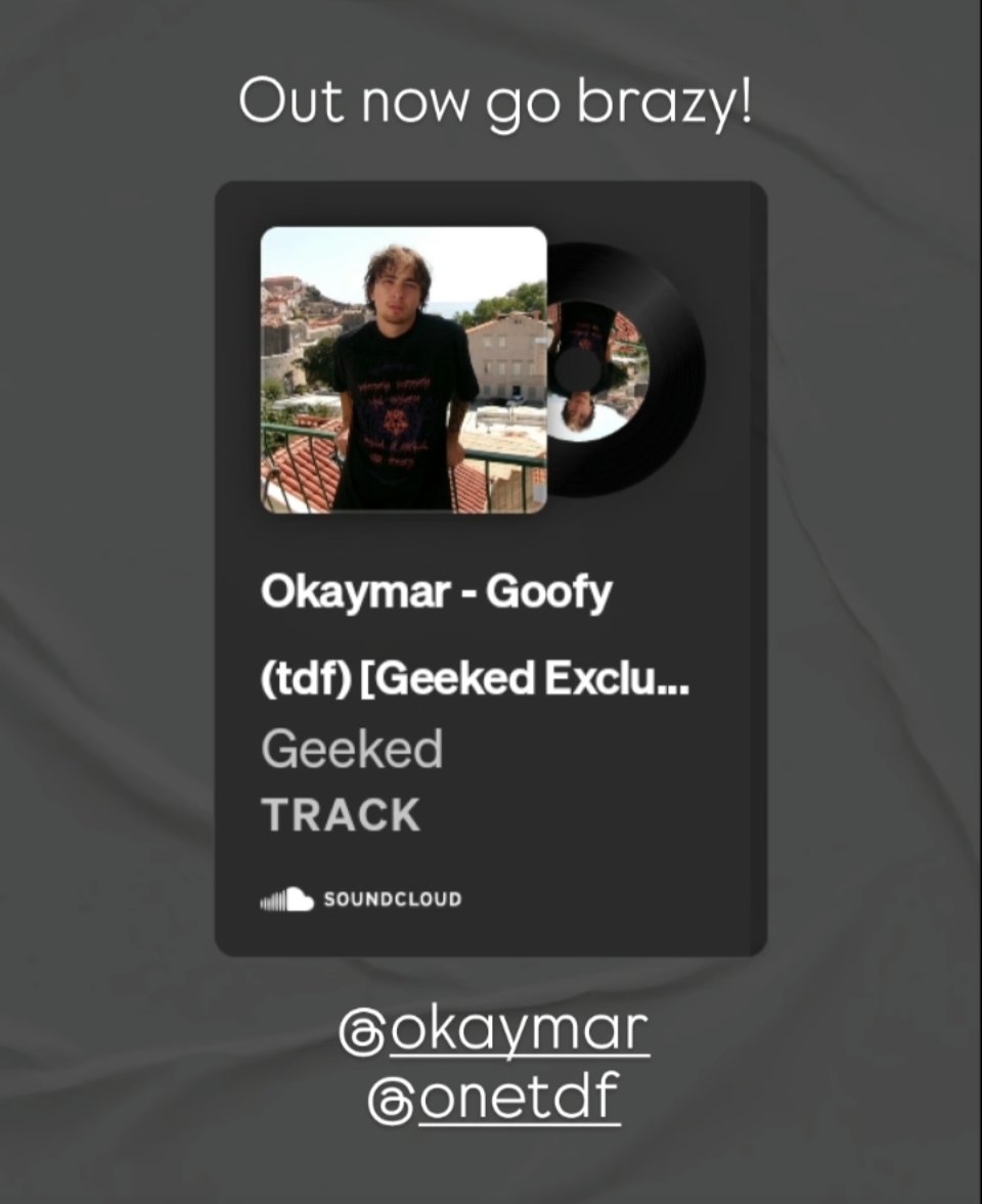 Geeked4eva's tweet photo. Okaymar - Goofy prod tdf out on SoundCloud! All plats soon <3 https://t.co/D2OIQhnmsB