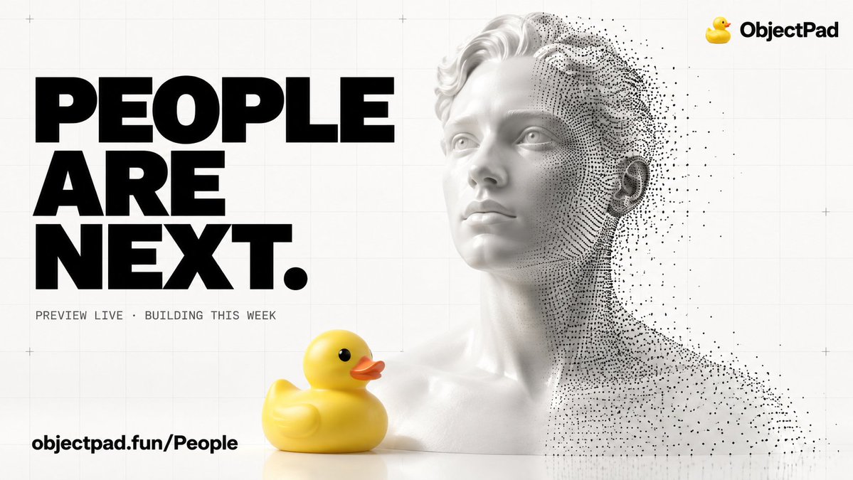 ObjectPadFun's tweet photo. Your next profile could have your face, your voice, your community—and its own on-chain market.

ObjectPad People. Development continues tonight.
$ObjectPad
https://t.co/IoYoJjzLWd
0x520541d03dec790ce51746da2a495dafa62e87f8 https://t.co/S6zFu9FGRK
