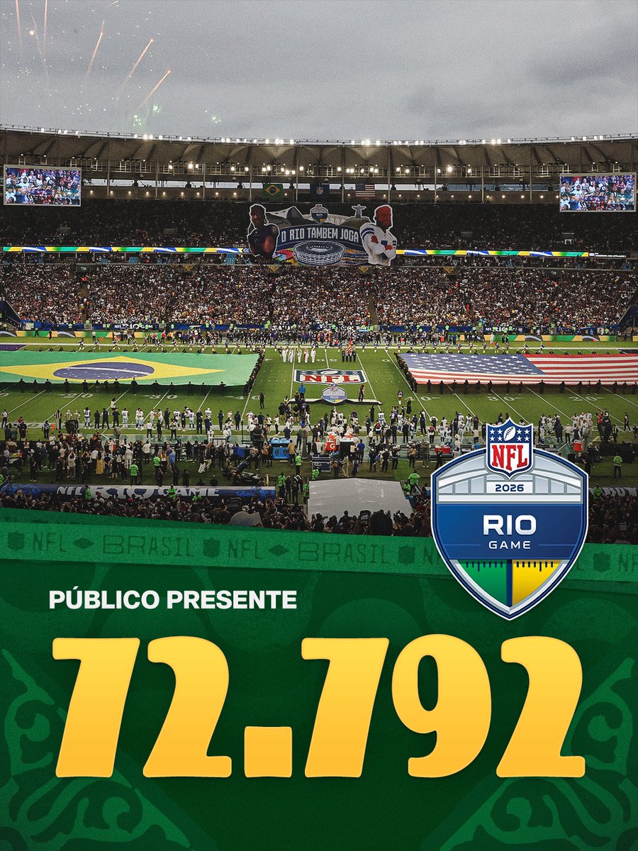 NFLBrasil's tweet photo. O MAIOR PÚBLICO DE UM JOGO DA NFL NO BRASIL! 🏈🇧🇷 https://t.co/Tdf0RJxJlo