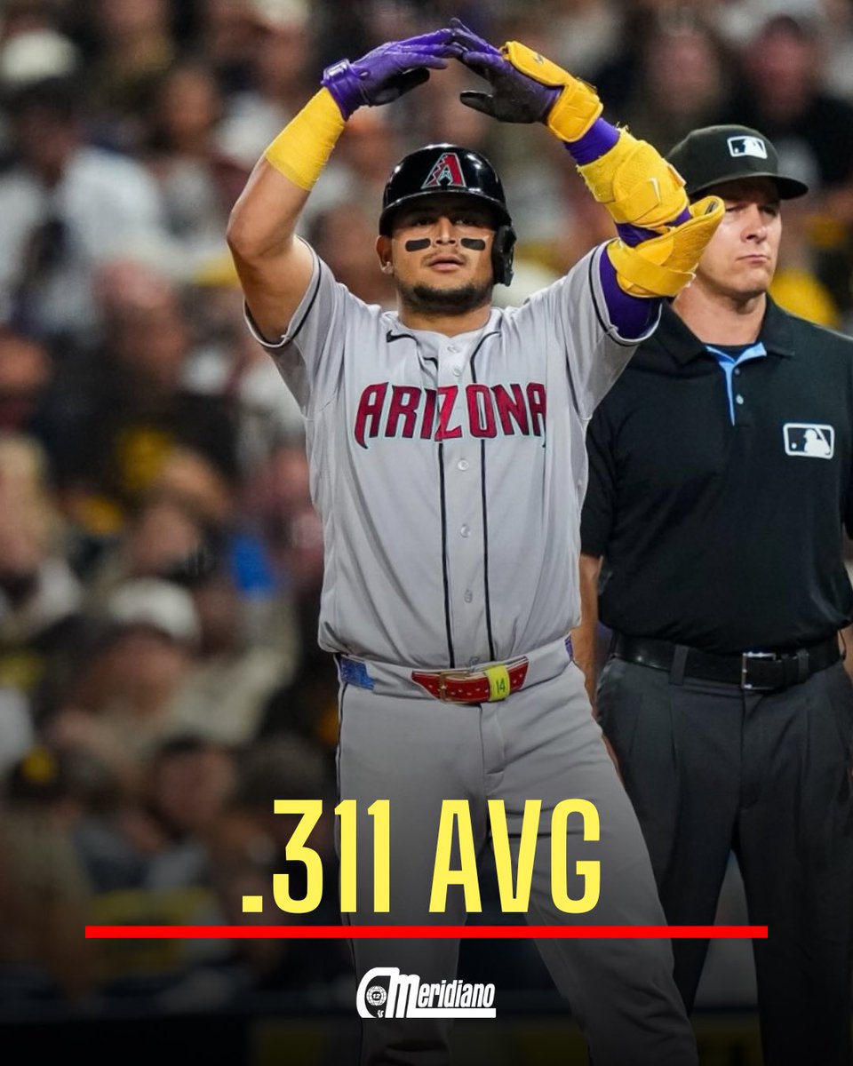 Meridianoonline's tweet photo. ¡BATALLA QUE NOS LLENA DE ORGULLO!⚾️🇻🇪

Gabriel Moreno y Luis Arráez tuvieron oportunidad, hasta la última jornada de la temporada regular, para conseguir el título de bateo de la Liga Nacional.💪🏻🔥

¡La bandera de Venezuela en lo más alto!🇻🇪👏🏼 https://t.co/S1SlyXY35X