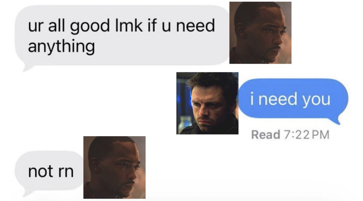 gladbloods's tweet photo. You just can’t convince me Something didn’t happen w them after the madripoor mission #sambucky https://t.co/AhOZPkexXZ