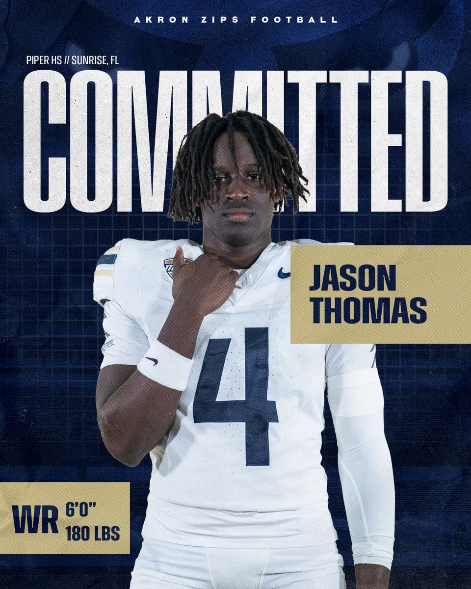 jtgolive_'s tweet photo. 🐾100% Committed 🐾

I am extremely blessed and thankful to announce my commitment to the University of Akron! Thank you to my family, coaches, and teammates for supporting me every step of the way. This is just the beginning — let's get to work! #GoZips 🛞🦘

@Coach_J_Rod @CoachJDBrook @ZipsFB @AkronZips @PrepRedzoneFL @LawrenceBl83397 @Benjamin_Report @burleyjj @CoachShort53