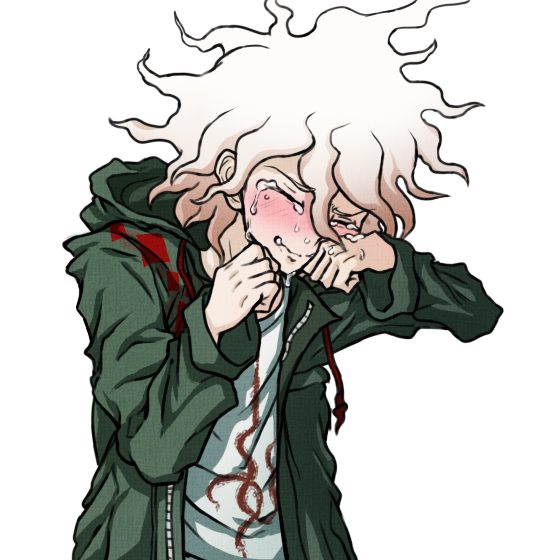 KomaedaPosting's tweet photo. Fanmade Nagito Komaeda crying sprite (Hinata is spending all of his free time with John Danganronpa) https://t.co/YjDgRQ4mpl