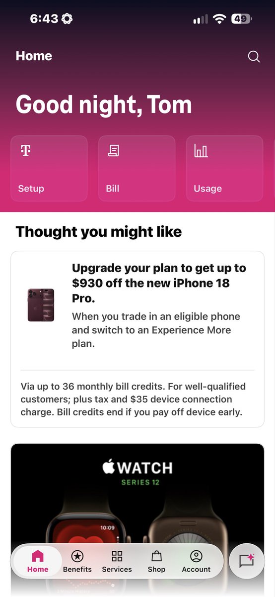 opineonit's tweet photo. @TMobile when you send me a deal like below don’t make me figure out what parts apply or don’t apply.  Use AI and discover the phone I have available for trade and my current plan and just tell me the deal. https://t.co/UO1azSbn1c
