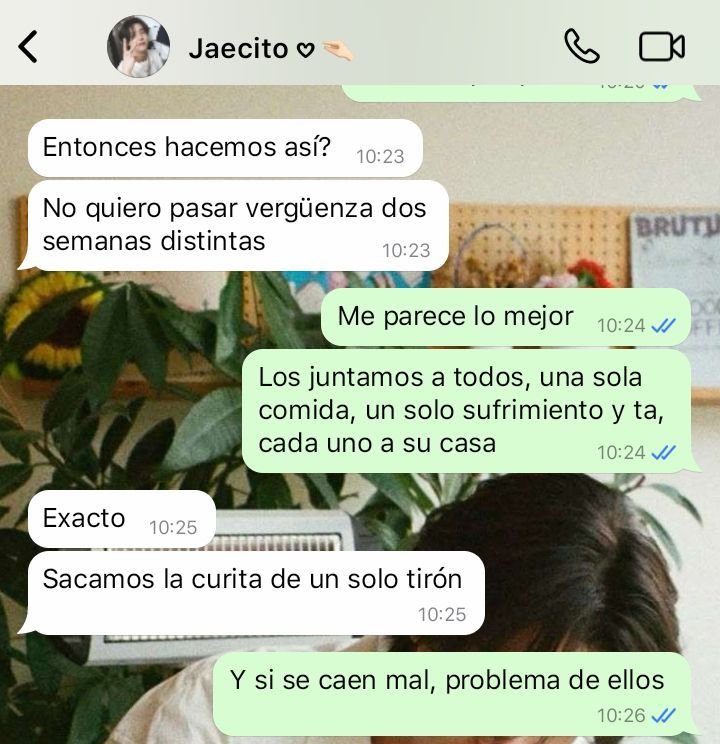 jayyoyunpancho's tweet photo. #Jaywonau - Fri(ends)
Hs y Jk cumplen medio año de noviazgo y es hora de que cada uno le presente sus amigos al otro.
Una sola noche, un solo sufrimiento.
Lo que Jy no esperaba era que, en esa misma juntada, iba a terminar hablando con el amigo de Hs, + https://t.co/OuYWKfmuWi