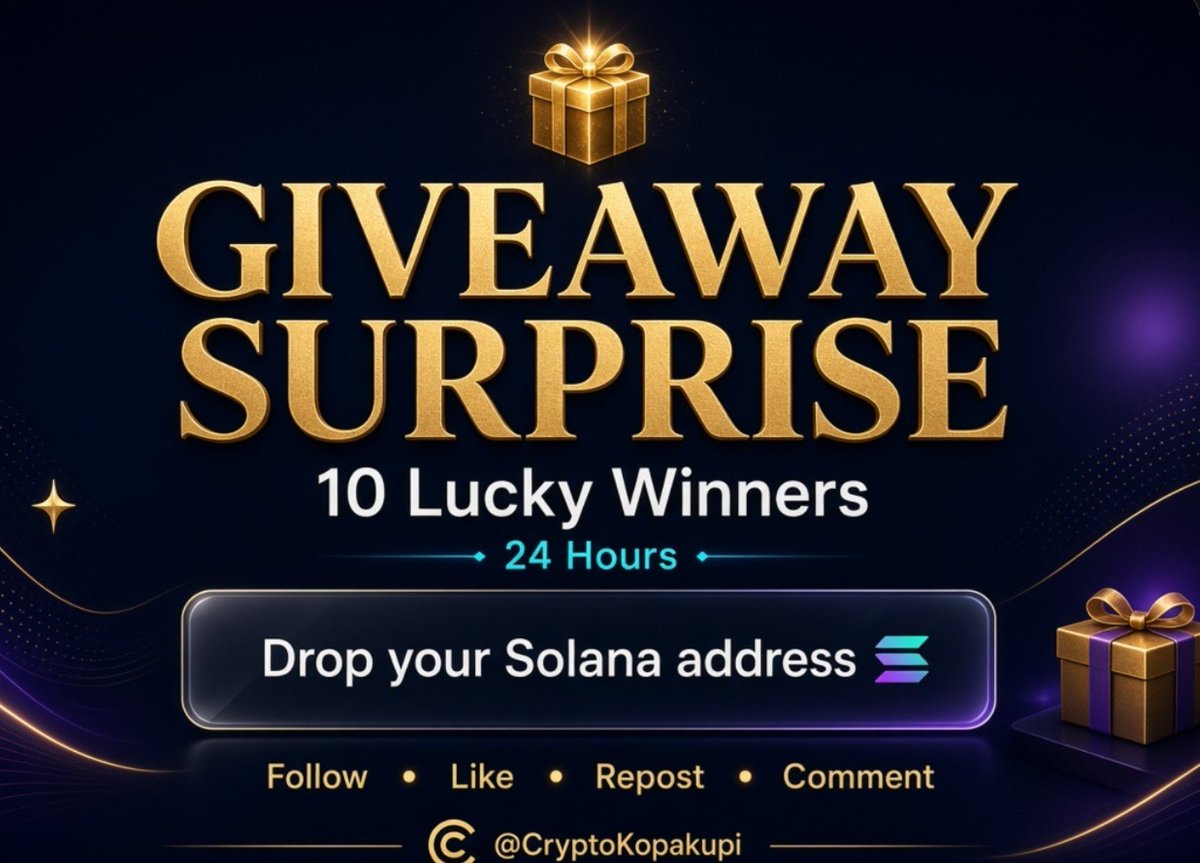 CryptoKopakupi's tweet photo. Drop your $SOL address.

I will pick 10 lucky winners after 24 hours 🤞🏻.

Follow + Like + Repost

Comment your Solana address to enter. https://t.co/EybPREY9XI