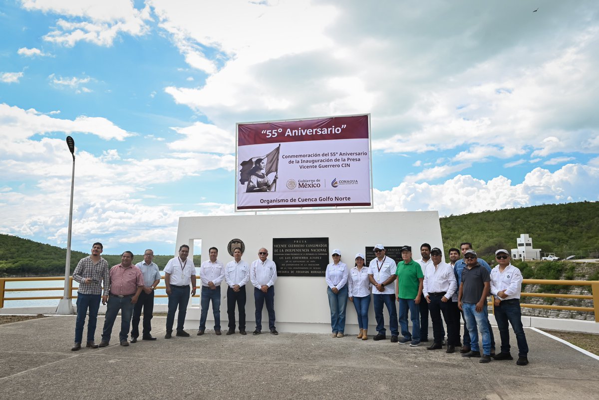 ConaguaOCGNte's tweet photo. Hoy conmemoramos el 55 aniversario de la inauguración de la Presa Vicente Guerrero, ubicada en Padilla, Tamaulipas.

Desde 1971, esta importante infraestructura hidráulica ha sido fundamental para el almacenamiento y aprovechamiento del agua, además de ser una de las principales fuentes de abastecimiento para Ciudad Victoria a través del Acueducto Guadalupe Victoria.

Conagua reconoce su importancia para la seguridad hídrica, el desarrollo agrícola y el bienestar de las familias tamaulipecas.