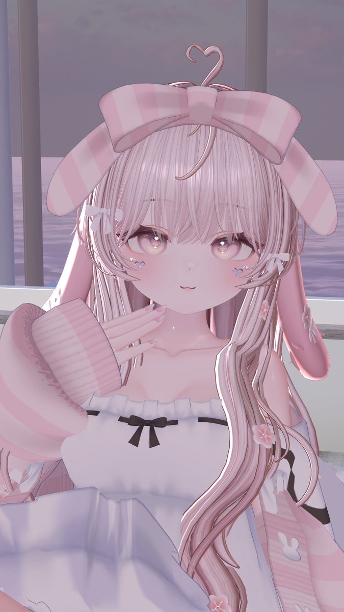 HanzawaRaven's tweet photo. おはよ～
うちのショコラちゃんにうさぎさんるーむうぇあ着せてみた～！(*'ω'*)
#Chocolate3D https://t.co/POwifqUjhd