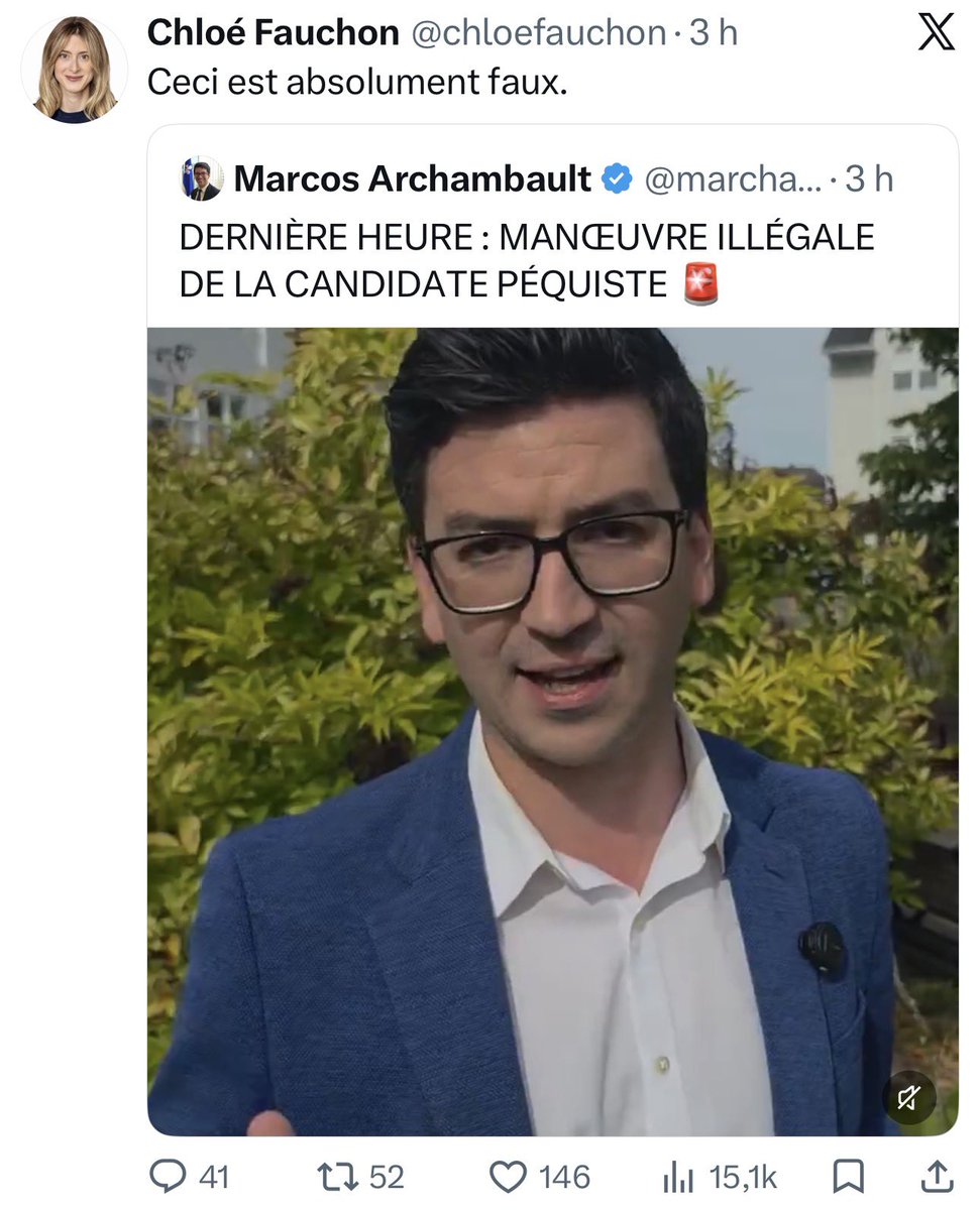lobbymontreal's tweet photo. Le PCQ désinforme ses électeurs? Impossible.

Pinocchio Archambault a retiré la publication dans laquelle il fabrique une histoire — depuis invalidée par @electionsquebec et @hassinhadi — dans l’objectif dérailler la campagne de son adversaire péquiste. 

La vidéo: https://t.co/zsyfhgJZcl