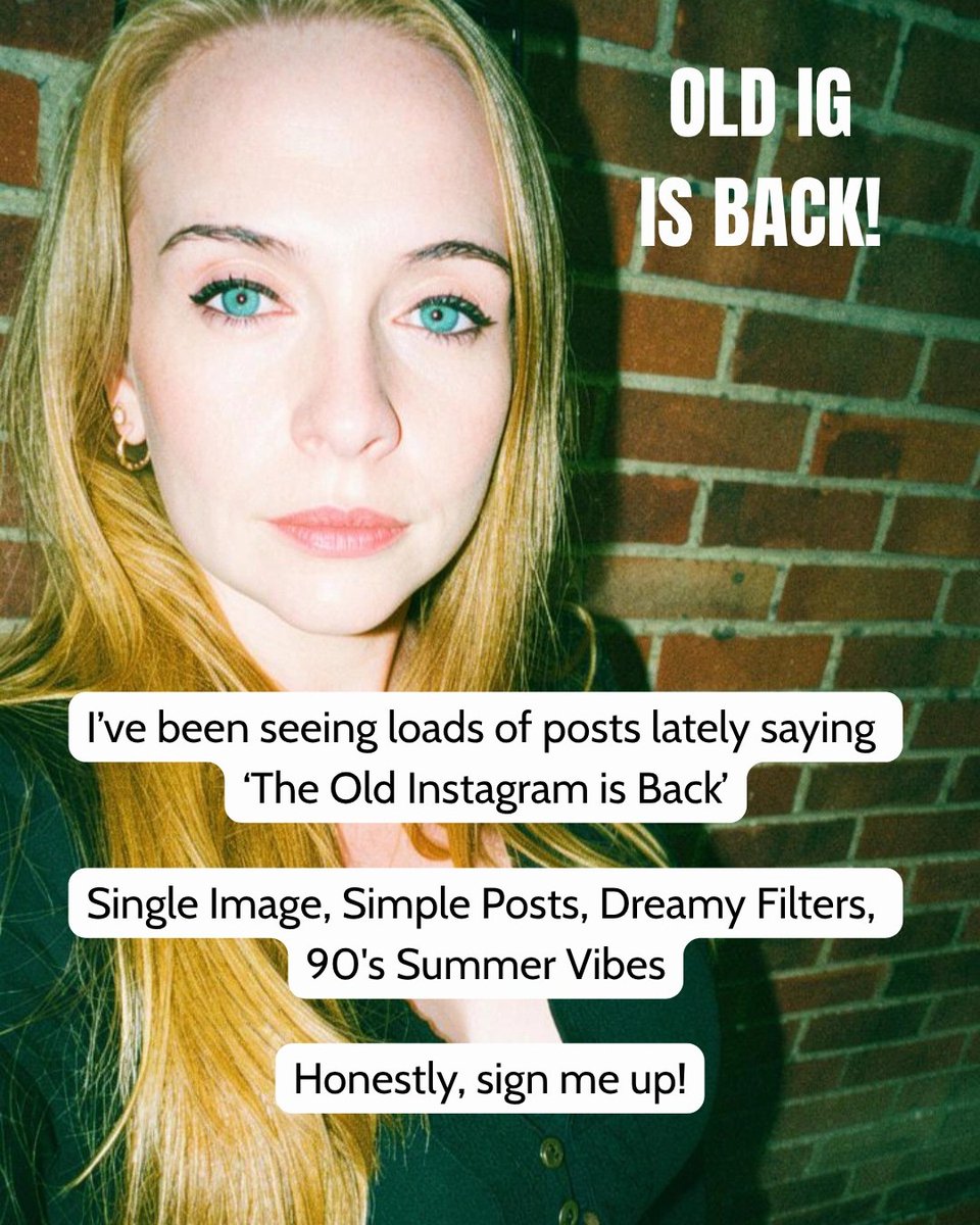 BroderickSgf's tweet photo. Is Instagram Old making a comeback? Carousels and Reels still dominate, but single-image posts are proving they can match—or even beat—carousels for comments, reposts, and shares when they’re bold, personal, opinionated, or thought-provoking. Let’s https://t.co/IJvvFkKNlV
