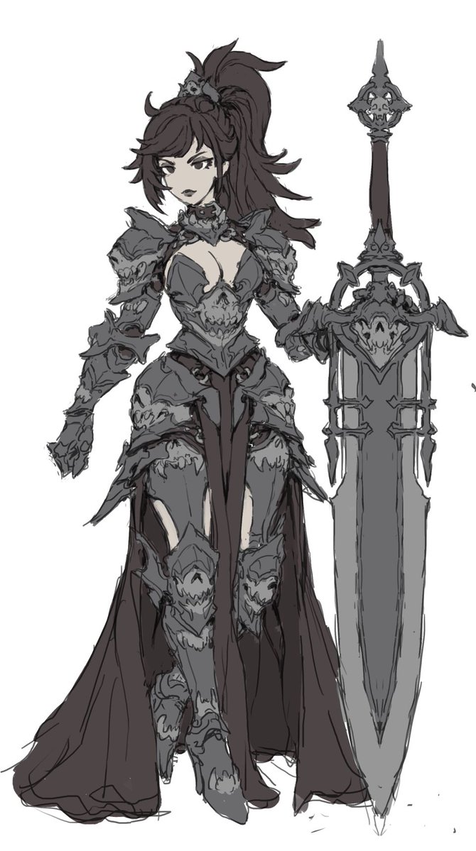 nrcgray's tweet photo. Goth girl knight I sketched today: https://t.co/NPx9yGG5qd