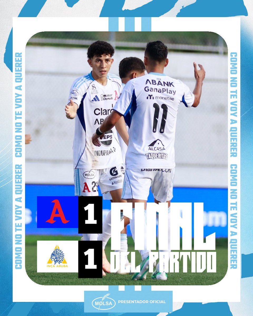 AlianzaFC_sv's tweet photo. 🏁| ¡𝙁𝙄𝙉𝘼𝙇 𝘿𝙀𝙇 𝙋𝘼𝙍𝙏𝙄𝘿𝙊! 🔚
Empate en Las Delicias.

#DaleAlbo 🅰️ https://t.co/cpqag1js3o