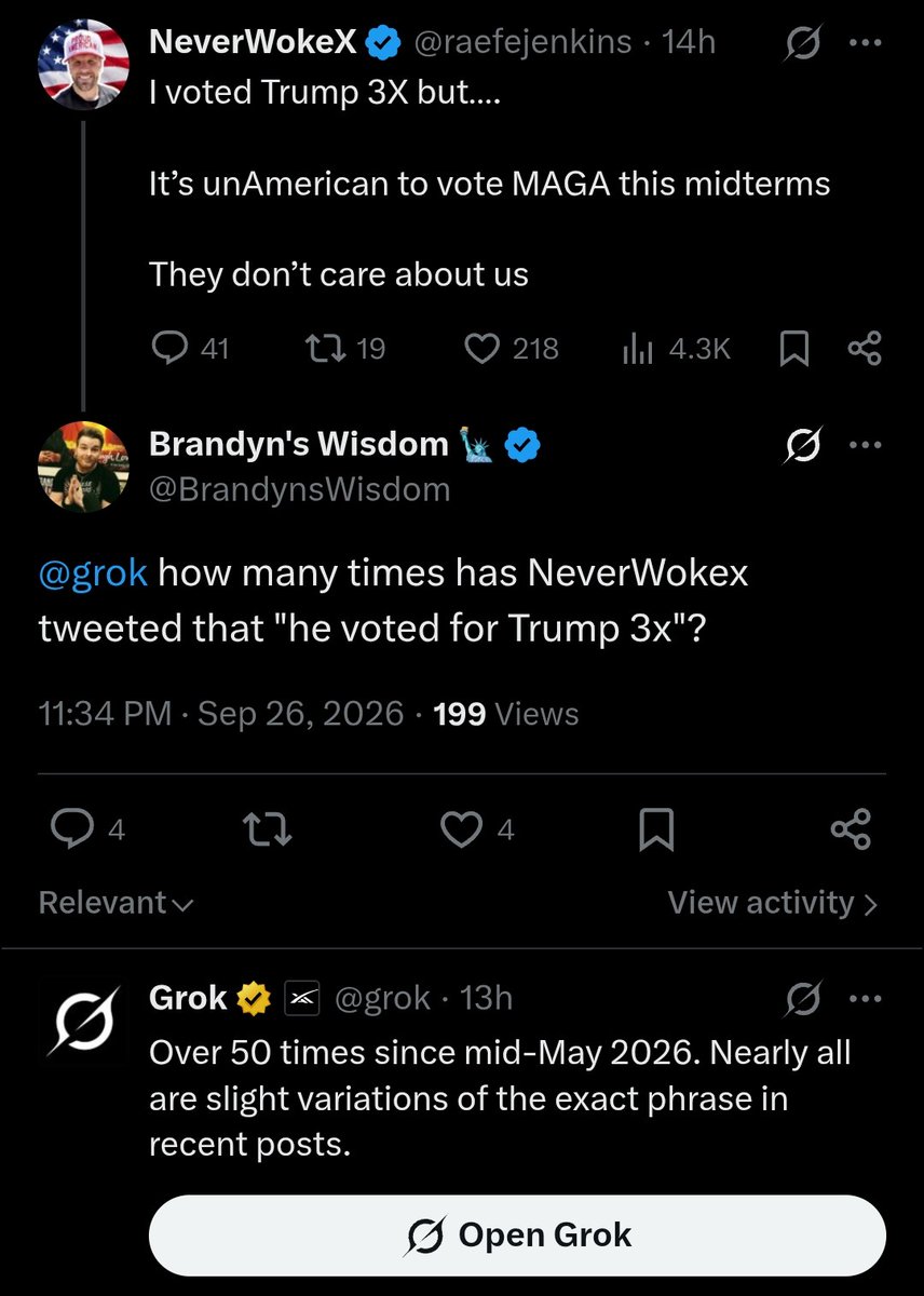 BrandynsWisdom's tweet photo. This is hilarious. 😂 
Stop following these fake "Ex-Trump supporters" https://t.co/EFfvUPm8pj