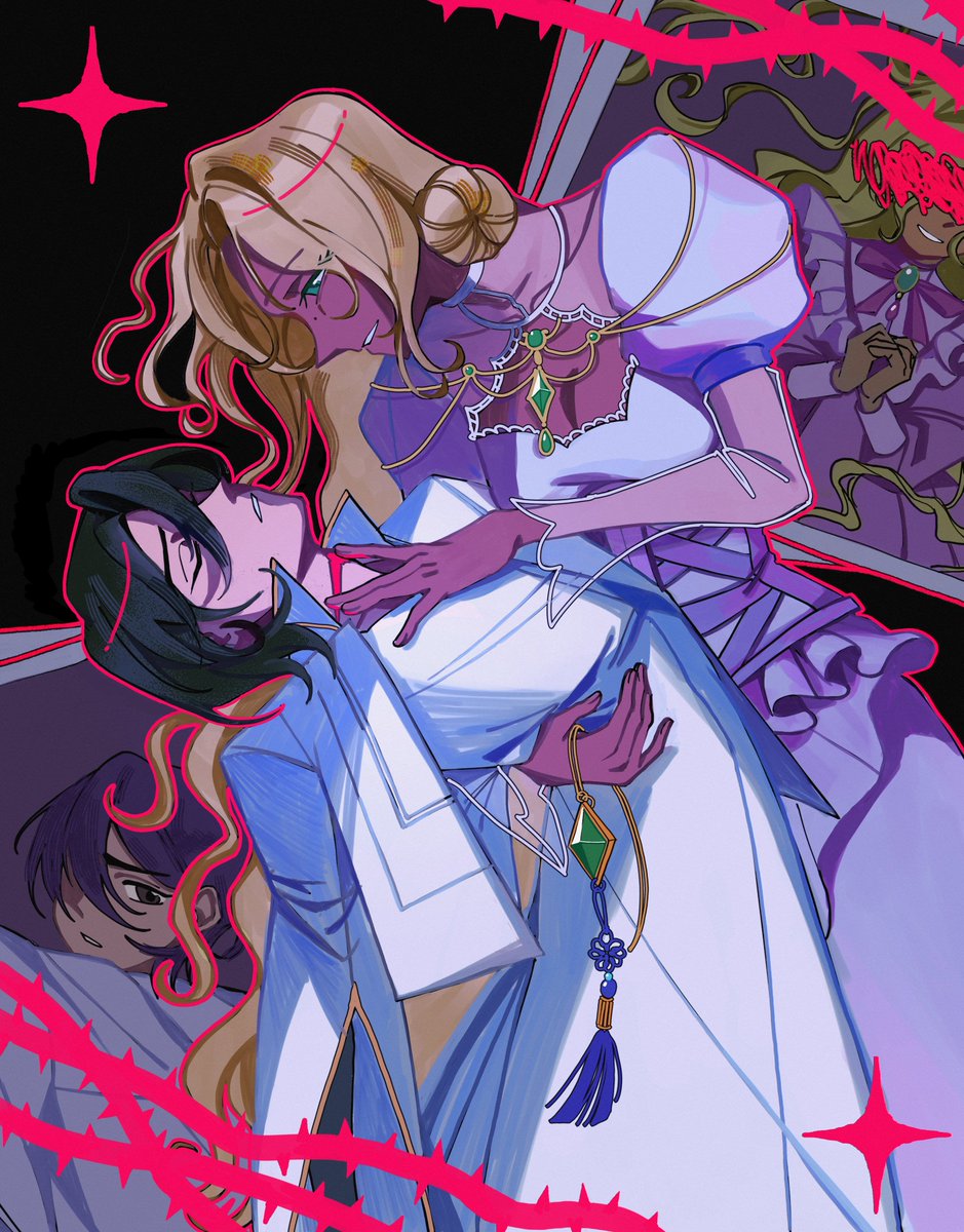 starelegy's tweet photo. ensnared 🩸

my guest piece for @parupurostudio ‘s dance of the butterflies, a viet-led/based yuri psychological horror visual novel. their demo is scheduled for early 2027! 🦋 https://t.co/TTll8UmQ7A