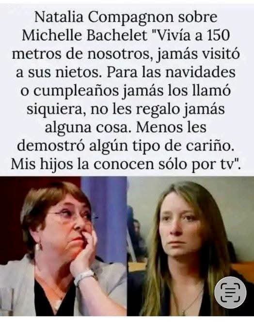 Deepwiise's tweet photo. @GLORIAEFG @mbachelet @PSChile @GabrielBoric Le viene a ver a sus hijos ?! porque a los de Natalia CERO, el culto a una #cdsm 🤮🤬 https://t.co/W0P9rPPnTz