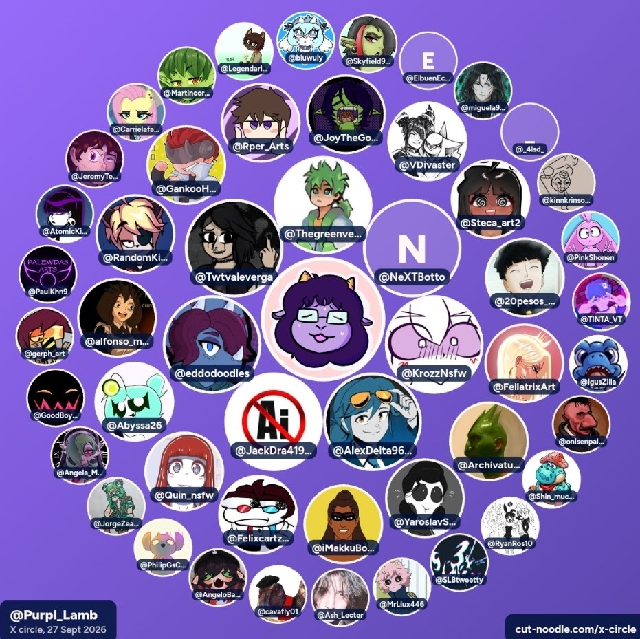 Purpl_Lamb's tweet photo. Mah x's circle https://t.co/noffItb4nB