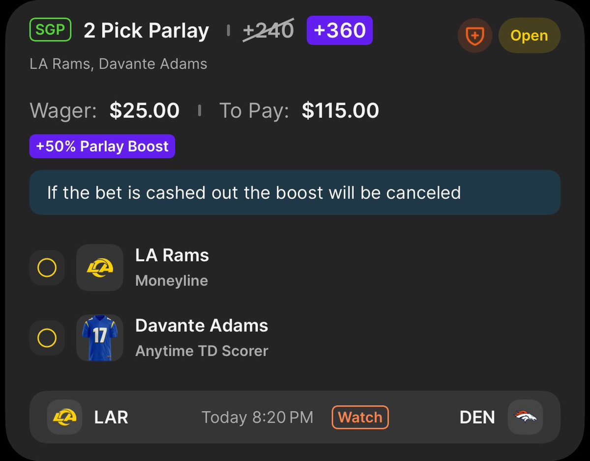 patslocks's tweet photo. Who says no?! Small SNF parlay to pay for dinner and beers https://t.co/deP9DtBGnX