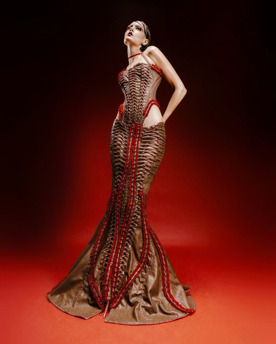allthingzmuse's tweet photo. Olandria wearing ManMadeSkins SS26 “Crimson Thorn” Collection https://t.co/4vyx7nBRUv