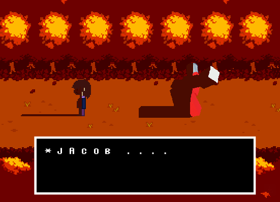 GolfBal20425485's tweet photo. this scene from deltarune ch5 caught me off guard when i saw it at first 
i genuinley got SPOOKED!! LOL https://t.co/60BowXLlF4