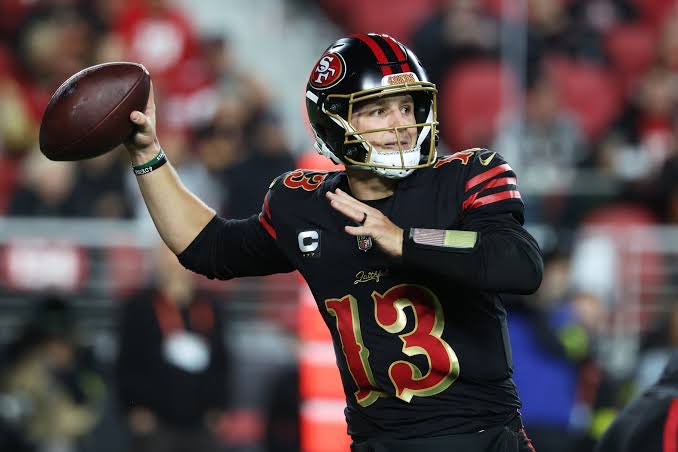 SleeperNFL's tweet photo. BROCK PURDY IN 3 GAMES:

3 Touchdowns
3 Touchdowns
4 Touchdowns

MVP FRONT RUNNER? https://t.co/1wU8gislmC