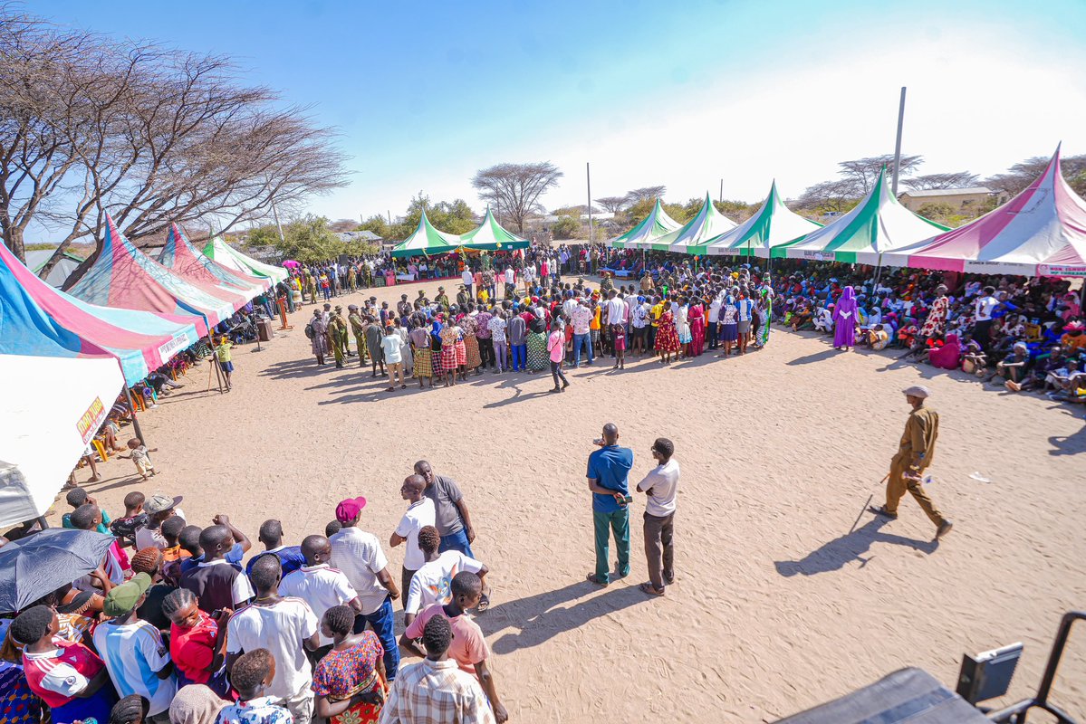 CSBeatriceMoe's tweet photo. Haggai 1:8 "Go up to the mountain, and bring wood, and build the house; and I will take pleasure in it, and I will be glorified, saith the LORD".

At a fundraiser in support of the construction of Africa Inland Church (AIC), Kalokol in Turkana Central.

CS Kipchumba Murkomen was the Chief Guest.