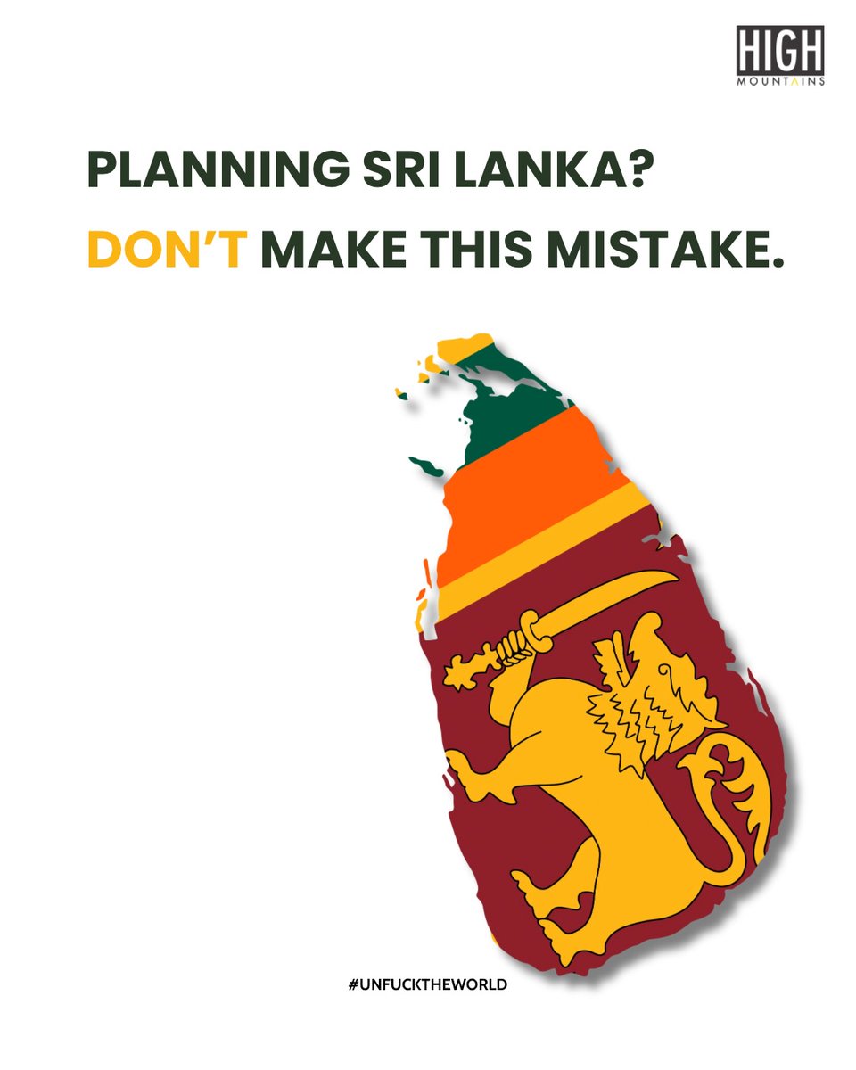fuckofwow's tweet photo. Planning a Sri Lanka trip? 🇱🇰
Here’s one mistake that can quietly eat up your entire holiday…

Trying to cover too much. Sri Lanka may look small on the map, but the journey between places can take longer than you expect. That’s why at High https://t.co/qnEnTHPYJ2