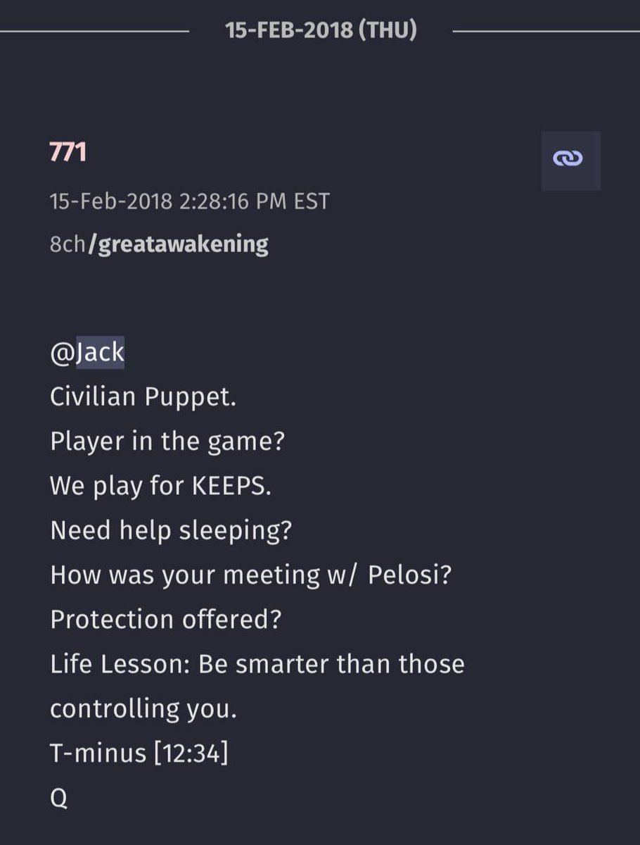 DrScotitYoung's tweet photo. Jacks name is littered in the Q posts. https://t.co/gYZu4JouT2