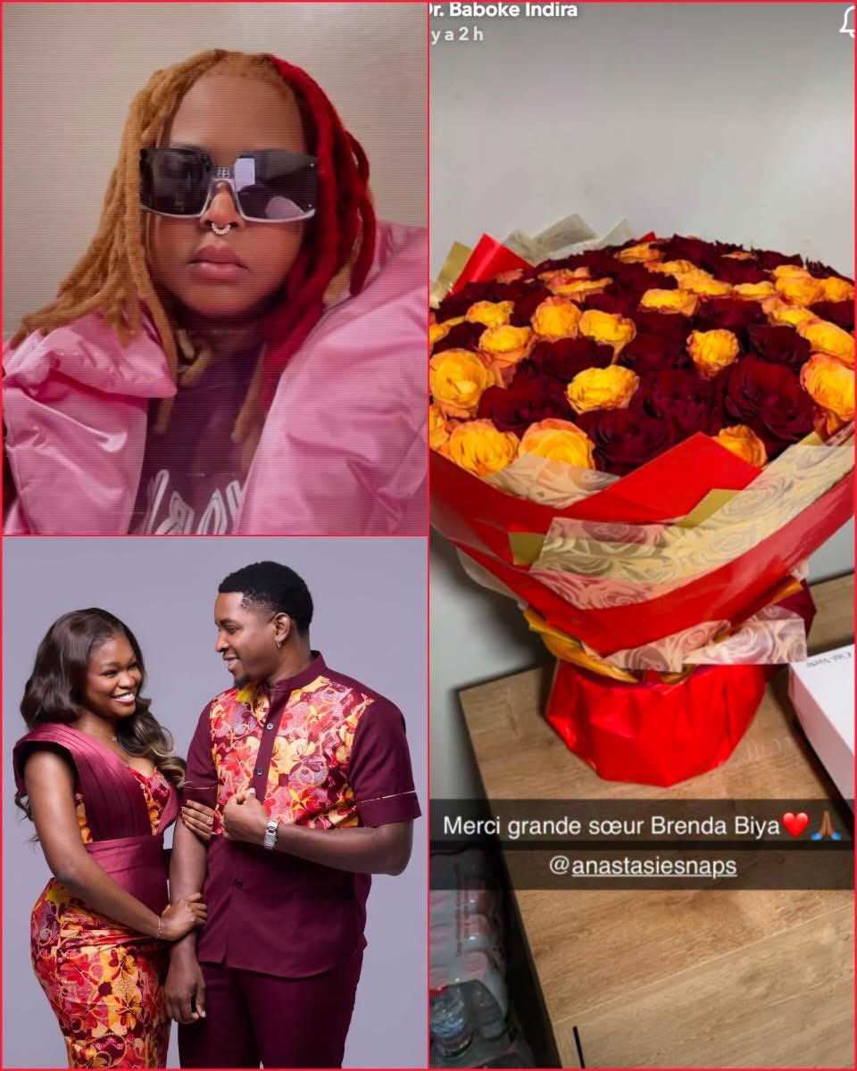 237mood_X's tweet photo. Indira BABOKE remercie sa grande sœur Brenda Biya qui lui a offert un bouquet de fleurs pour son mariage. 💐 ❤️💍

#TesDansLeMood https://t.co/rm2s7PLmyX