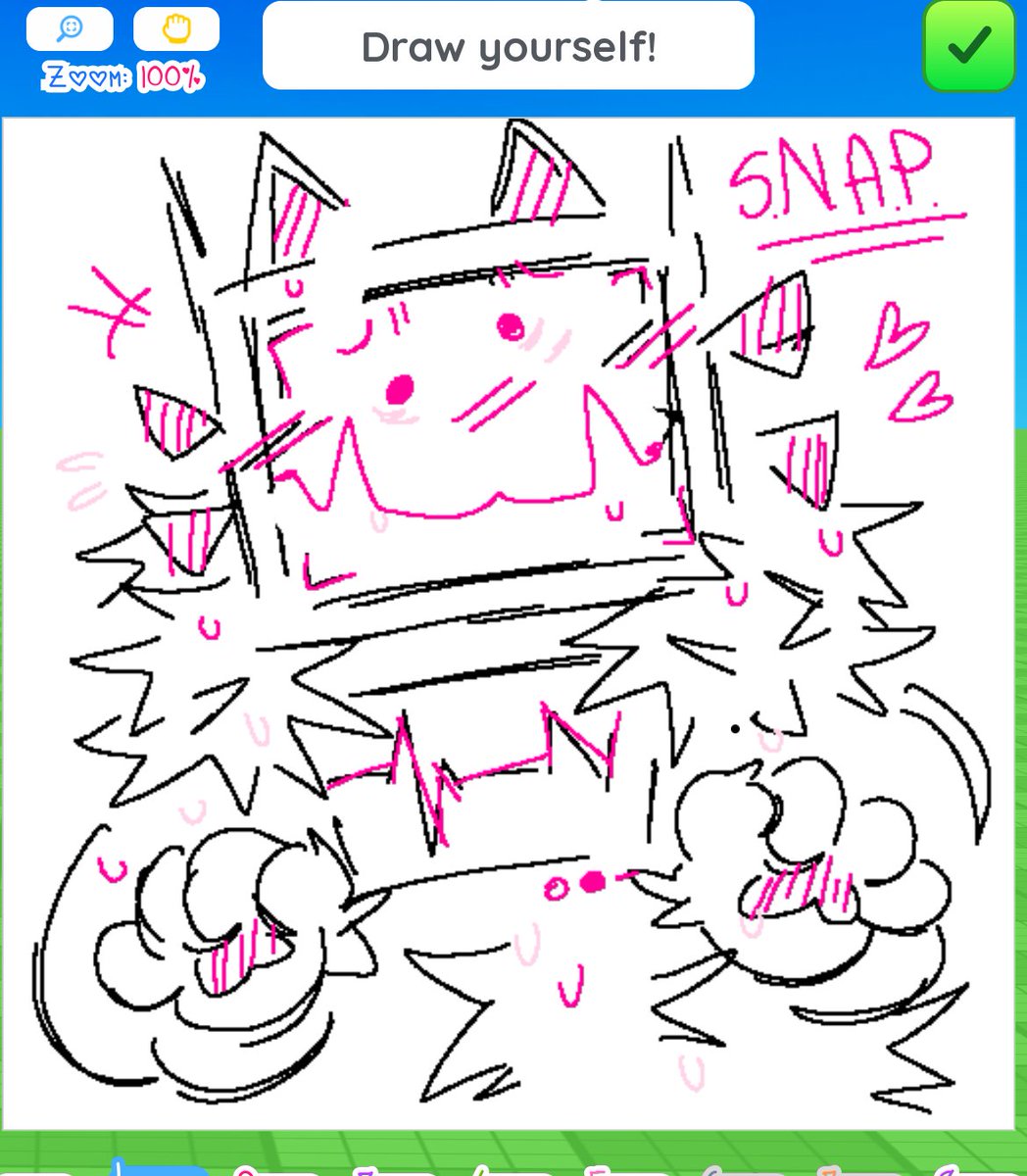 k1ttzi's tweet photo. had to draw myself in that draw me game and i was in cosplay so 
#robloxgrace https://t.co/GzjzUfiGgp