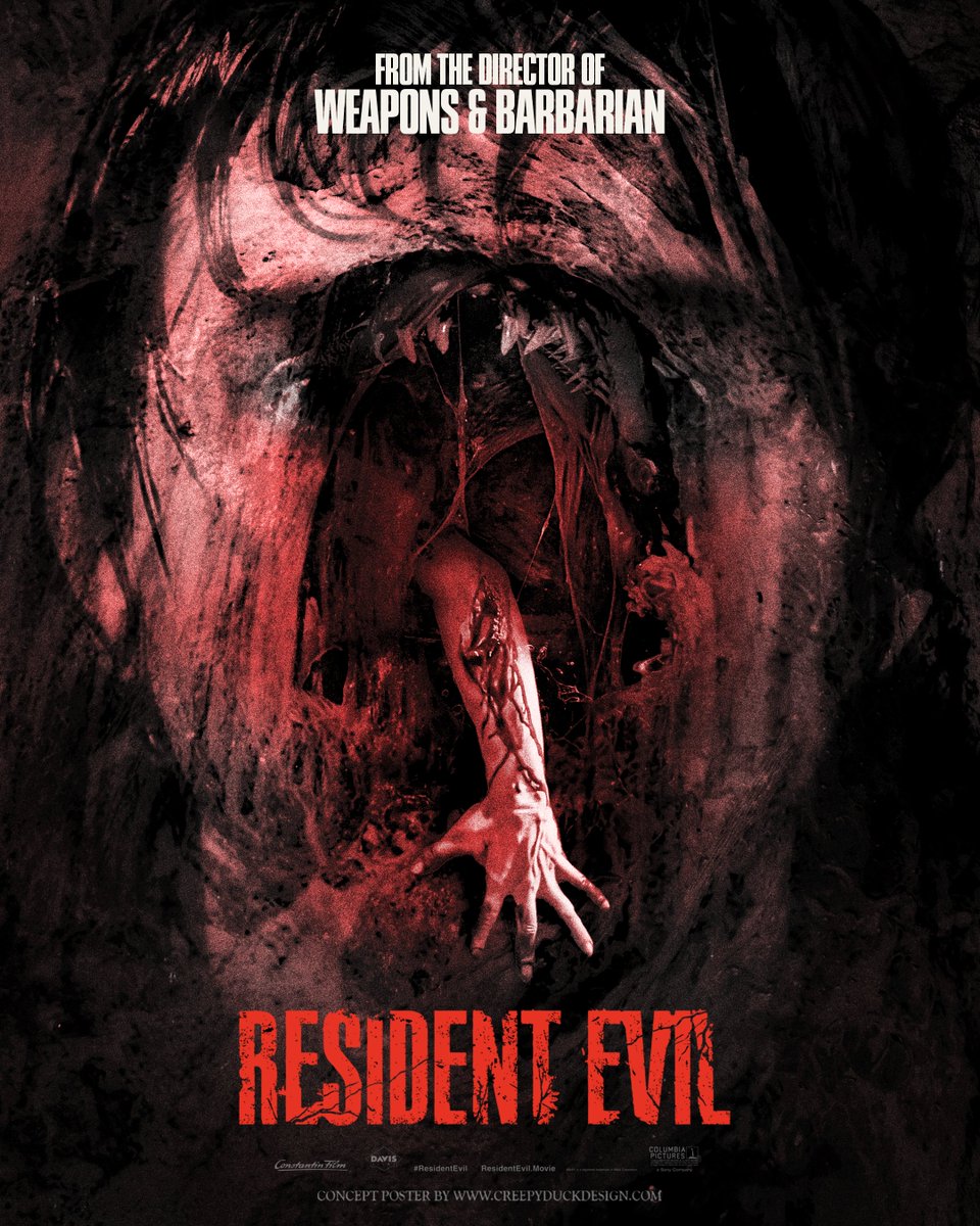 creepyduckart's tweet photo. My alt poster for #residentevil 😉🤘🩸🧟‍♂️🧟‍♀️ https://t.co/2QRd7wlfE8
