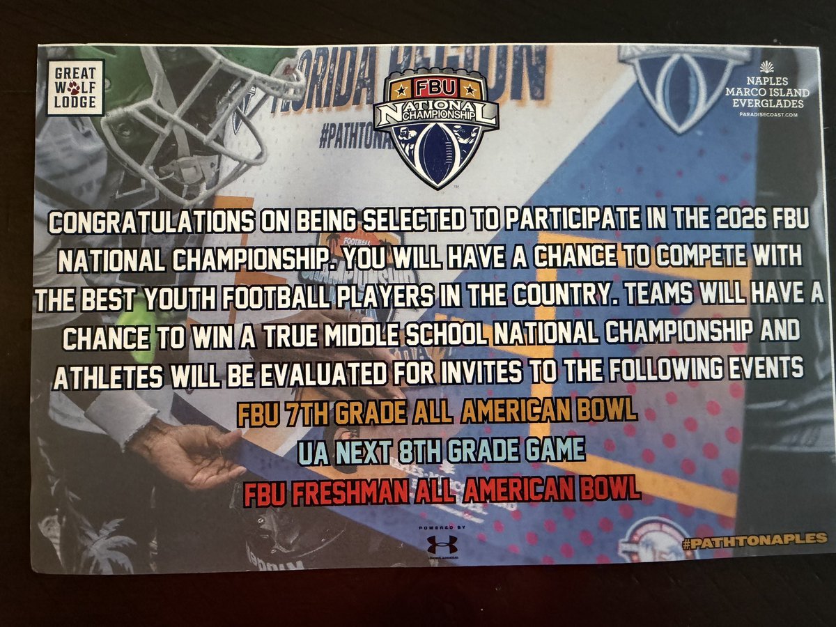 JoseFlores2033's tweet photo. Blessed with another opportunity to compete today at FBU DFW East. 🙏🏽🏈
I earned my official invitation to the FBU National Championship in the 6th grade!
Proud of the work, but I know there’s more to do. 1% better every day. 💪🏽
@branndonbraxton @AlPopsFootball 
#Bixbybuilt https://t.co/JdhFLQLwz5