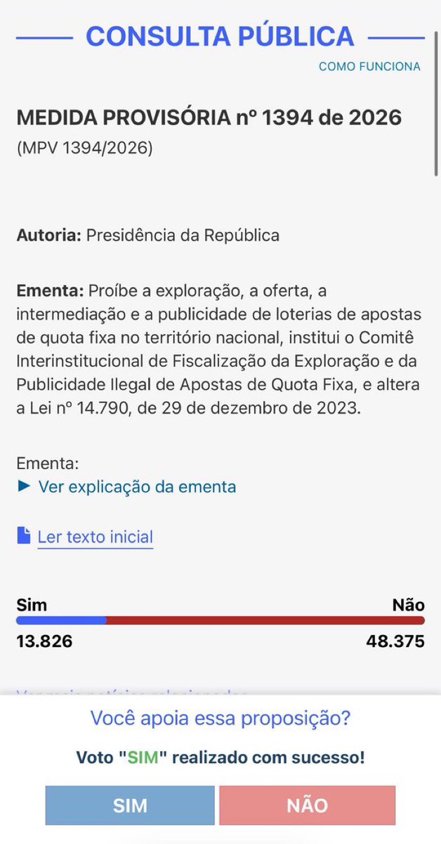 jinnieacess's tweet photo. Se você é a FAVOR do FIM DAS BETS⬇️

Vote “SIM” na consulta pública do Senado e comente: 

📎: https://t.co/tbQuf2x706

ARMY PELO O FIM DAS BETS
#ARMYPeloFimDasBETS https://t.co/eB5AAQ7nTv