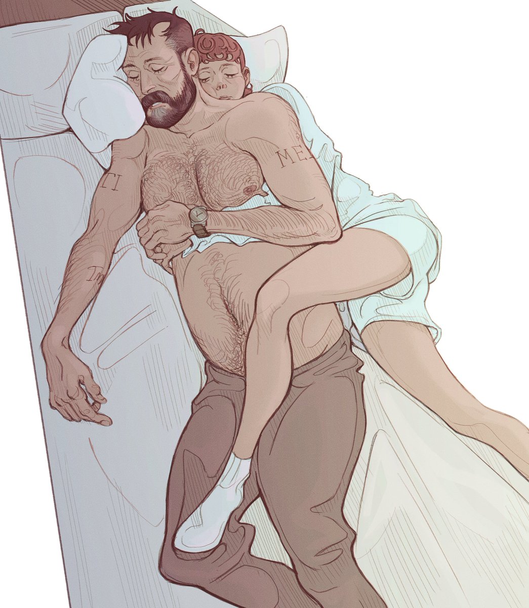 oldmanyaois's tweet photo. some spooning for a strawpage request https://t.co/7FQRMkk07u